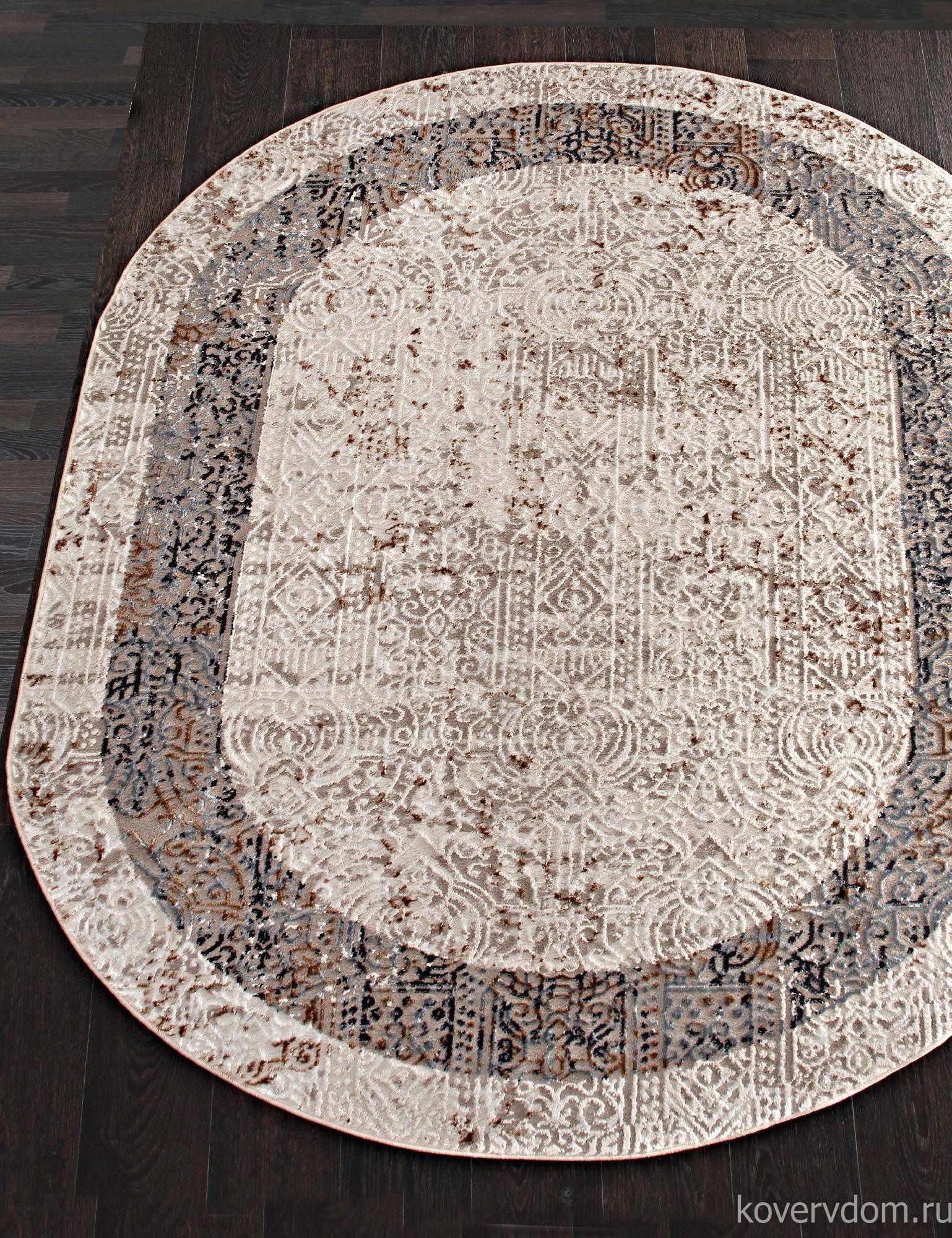 Ковер RODOS 7442A L.BLUE / CREAM Овал