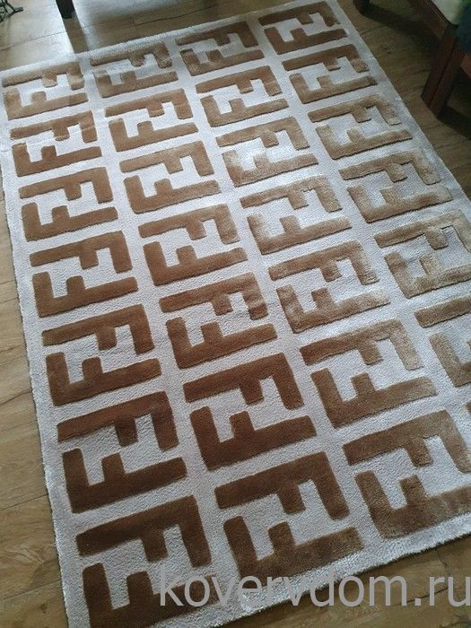 Ковер ручной работы FENDI-V02V04 cream-beige Ковер ручной работы FENDI-V02V04 cream-beige