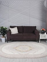 Ковер из Турции бежевый NENSI GL193A BROWN / BROWN Овал