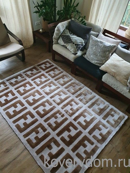 Ковер ручной работы FENDI-V02V04 cream-beige Ковер ручной работы FENDI-V02V04 cream-beige