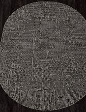 Круглый ковер-циновка KAIR S136 BLACK-GRAY Овал