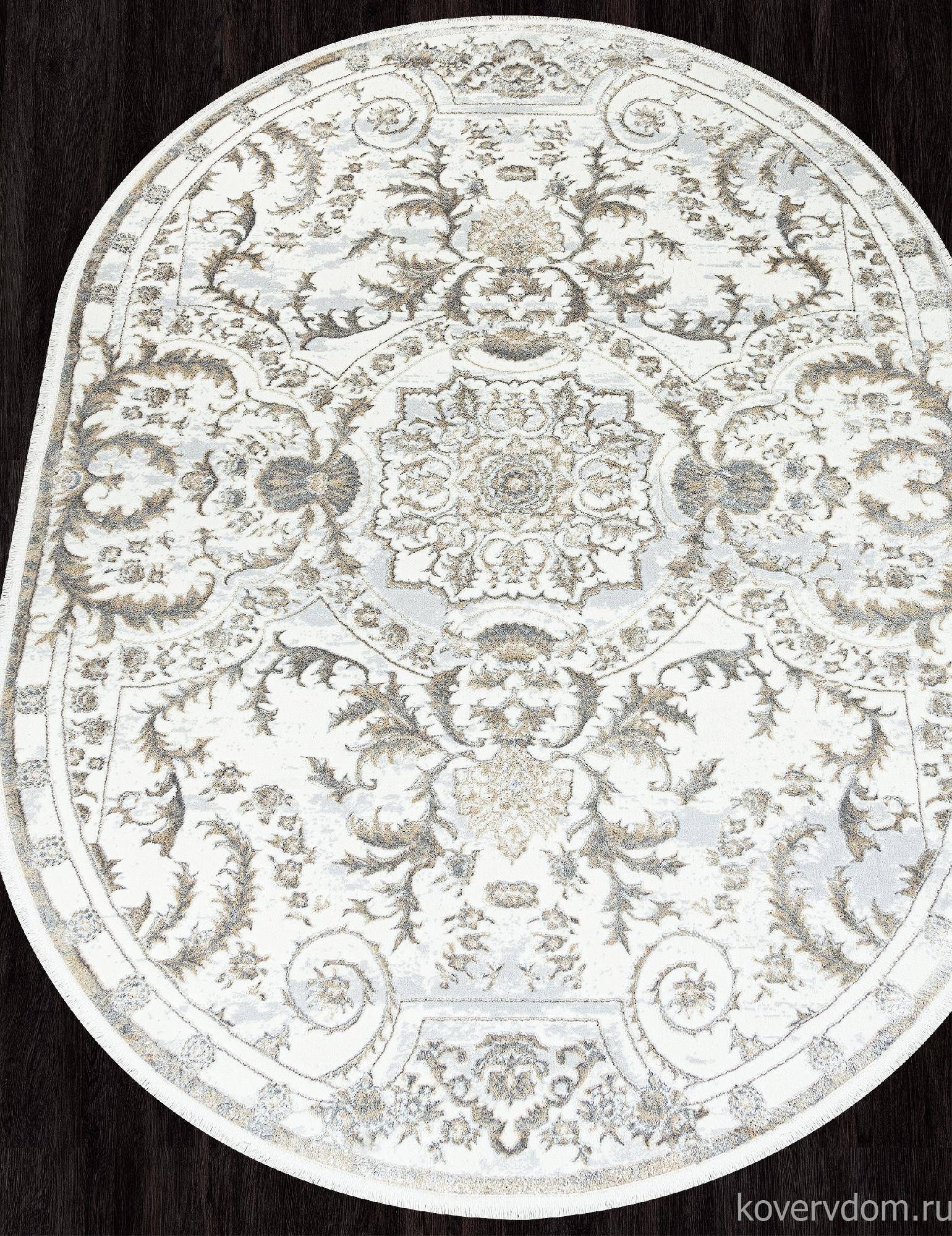 Ковер SAHARA-A 00765A GREY FDY / CREAM HB Овал Ковер SAHARA-A 00765A GREY FDY / CREAM HB Овал