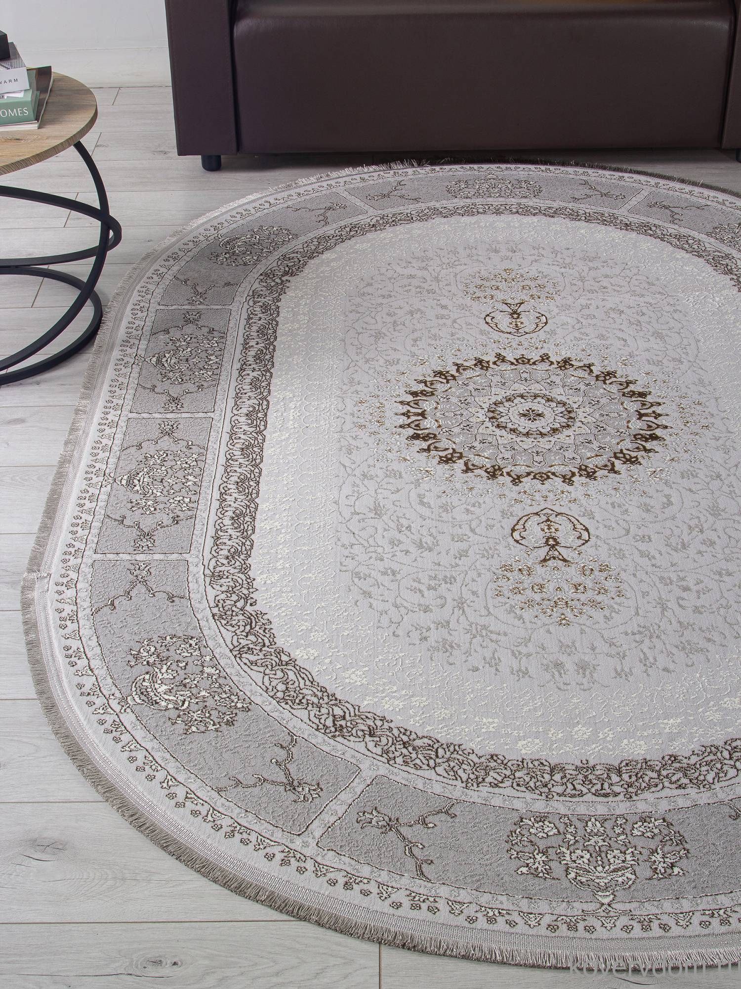 Ковер ZARINA A053B LIGHT GREY SHRINK / LIGHT GREY SHRINK Овал Ковер ZARINA A053B LIGHT GREY SHRINK / LIGHT GREY SHRINK Овал