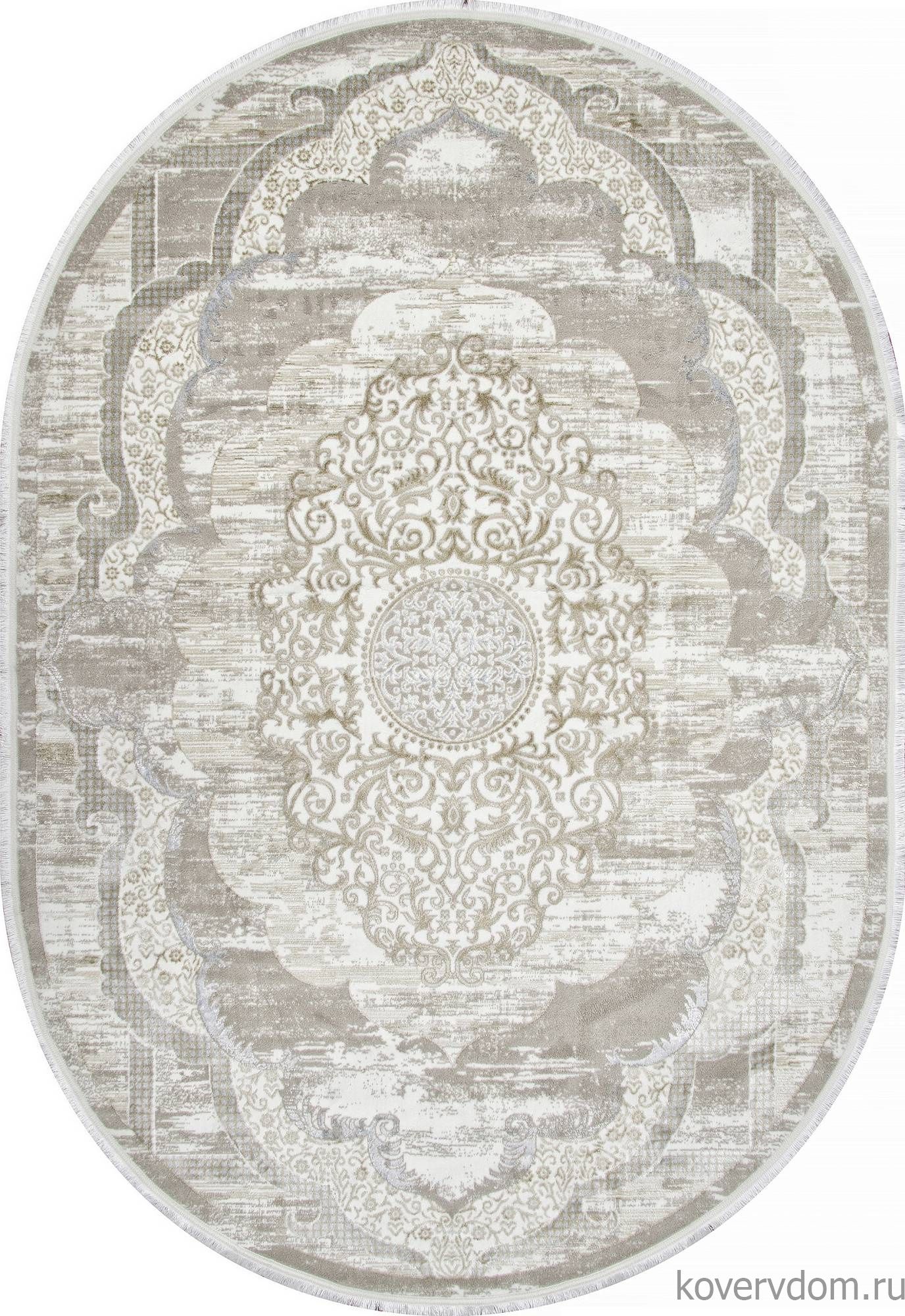 Ковер ALFANI Q018A BEIGE FDY / CREAM SHRINK Овал