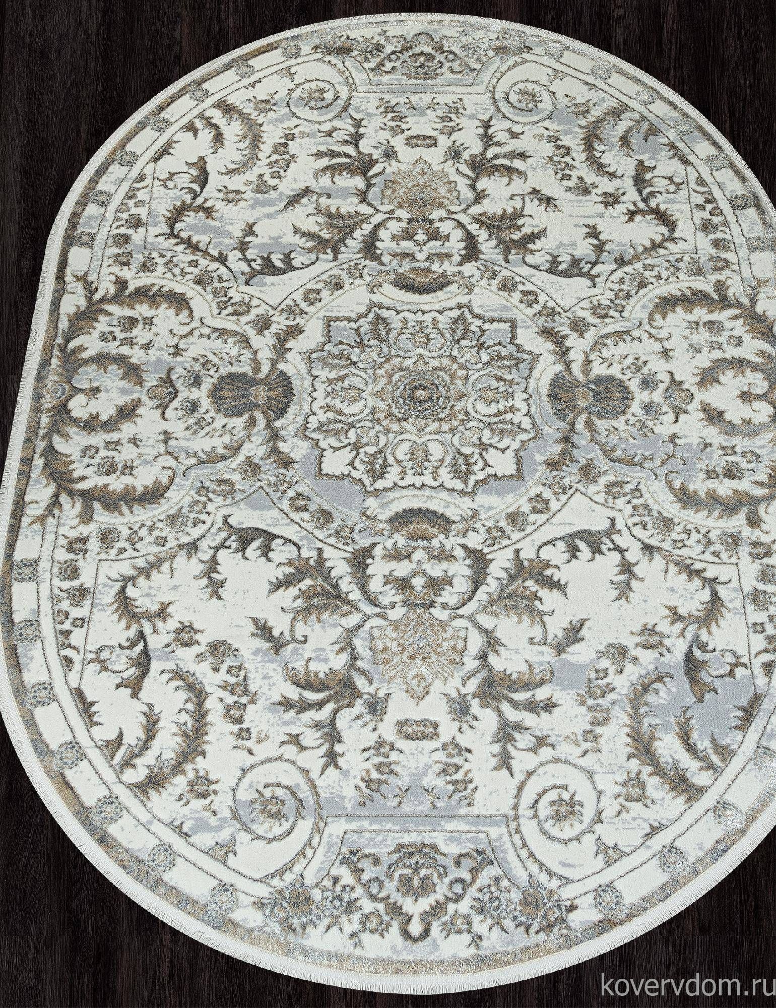 Ковер SAHARA-A 00765A GREY FDY / CREAM HB Овал Ковер SAHARA-A 00765A GREY FDY / CREAM HB Овал