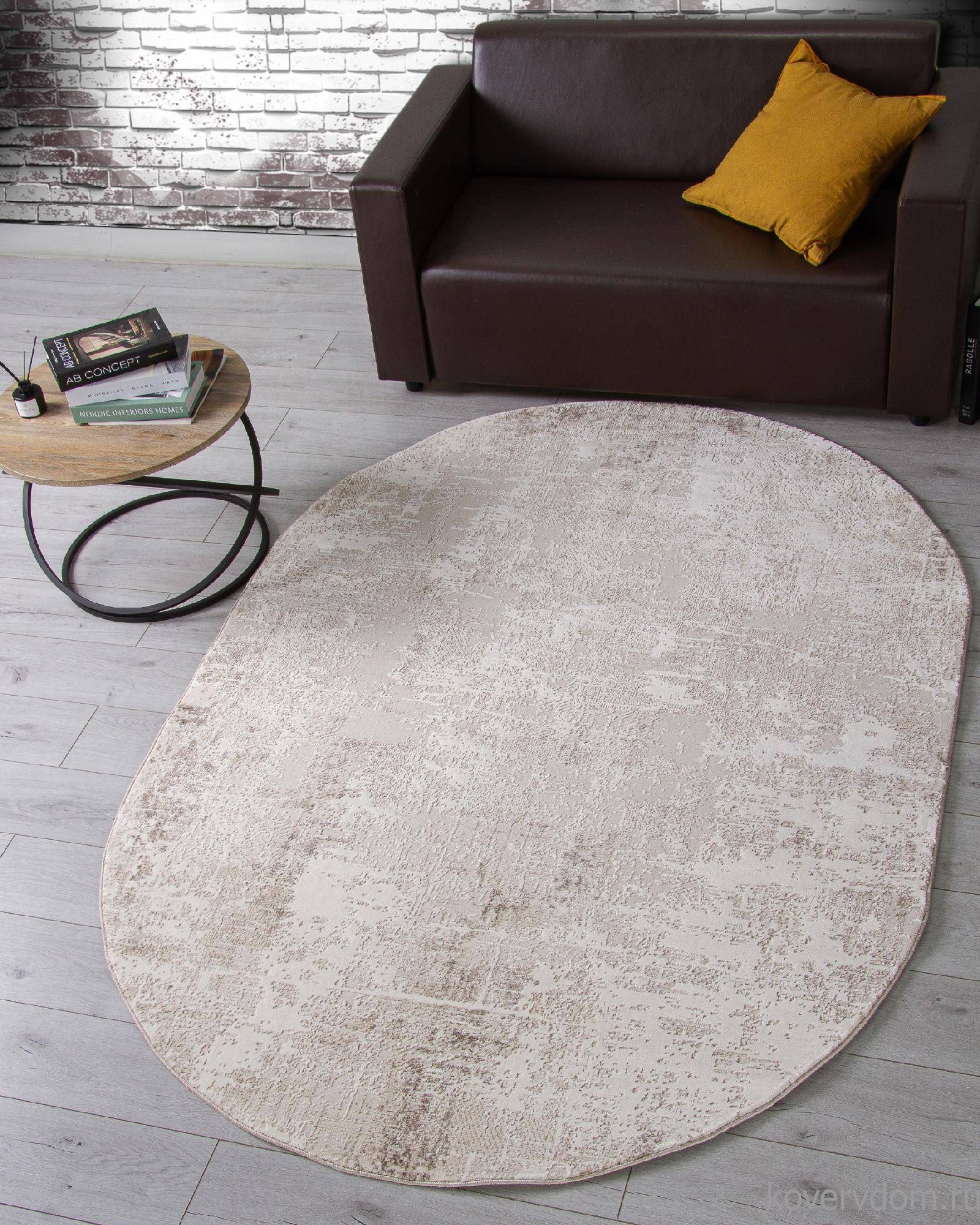 Ковер ARMINA 04091A BROWN / BROWN Овал